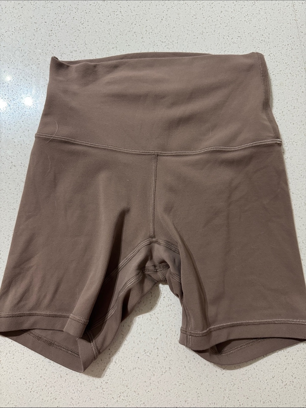 lululemon athletica High-Rise Bike Shorts in Taupe Gray